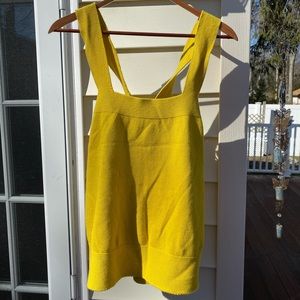 Loft knit cris cross back tank